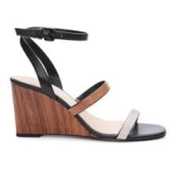 3 -NIB- SANCTUARY WINK ANKLE STRAP WEDGE SANDALS - Picture 3 of 7